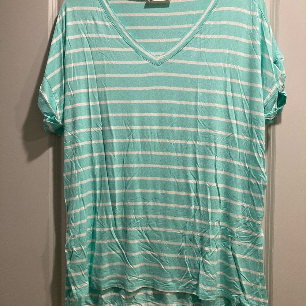 Striped V-Neck Women's Top